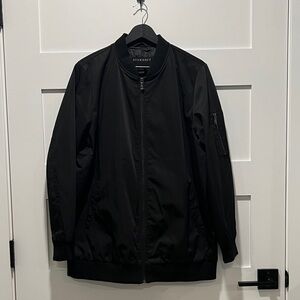 Bernardo - Unisex Classic Black Bomber Jacket - Size L